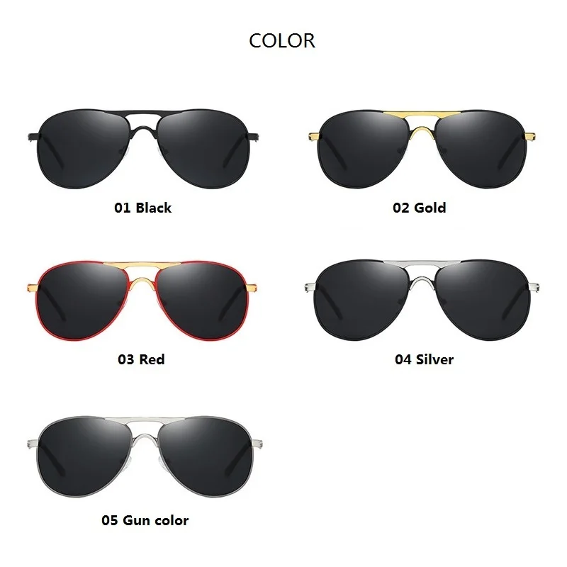 

Stylish Men Women Designer Polarized Sunglasses Vintage Driving Metal Sun Glasses Male Pilot Goggles For Man Anti-glare UV400