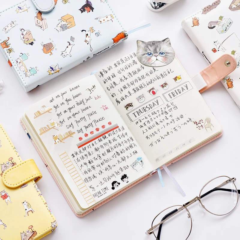 

128 Sheets Cute Animal Notebook Agenda Memo Planner Schedule Diary Hand-Account Scrapbook Notepads School Office Stationery