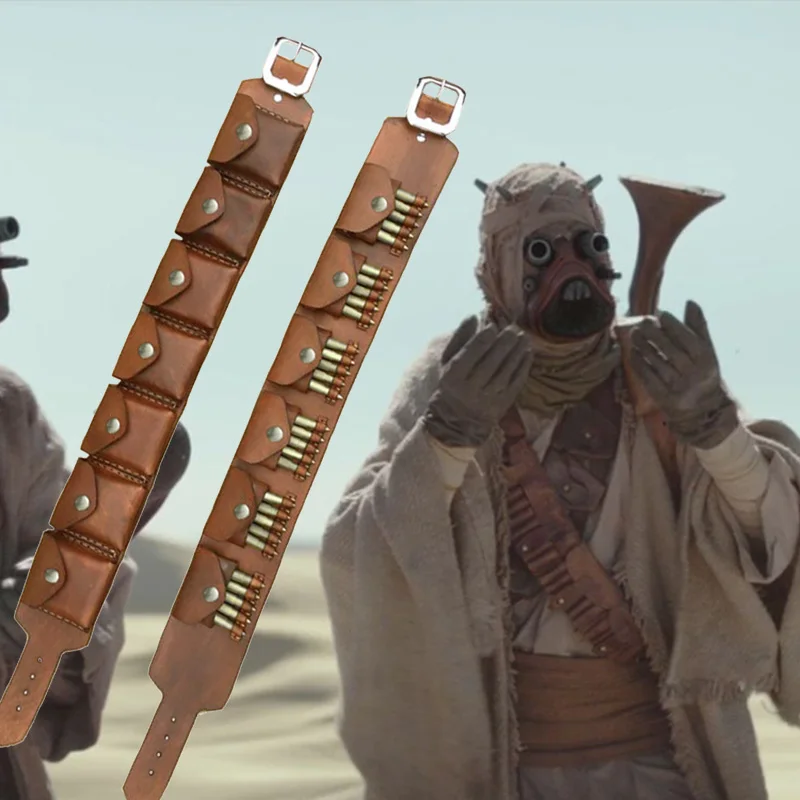 Песочные люди Косплей Костюм Tusken Ammo ремень Bandolier кожа картриджный мешочек Uncharted 3