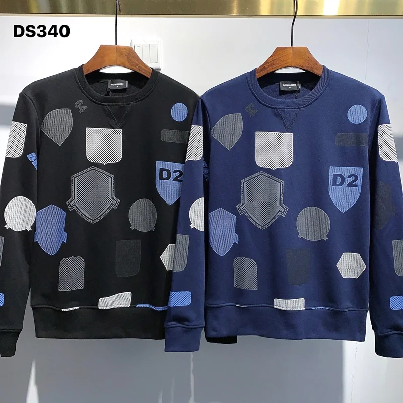 

Новинка Dsquared2 мужская толстовка с круглым вырезом с принтом букв в уличном стиле хип-хоп с длинным рукавом хлопковая Высококачественная Жен...