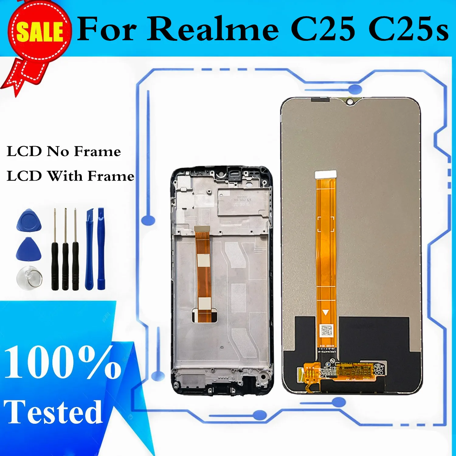 

For Realme C25 RMX3193 RMX3191 LCD Dispaly Touch Digitizer Screen Assembly For Realme C25S RMX3195 RMX3197 Display