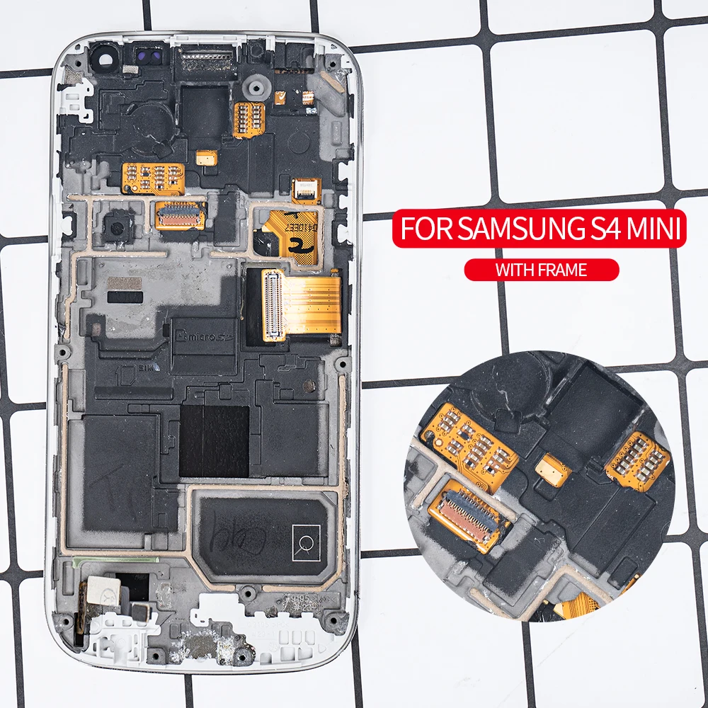Super AMOLED для SAMSUNG Galaxy S4 Mini ЖК дисплей сенсорный экран с рамкой дигитайзер LCD I9190 i9192