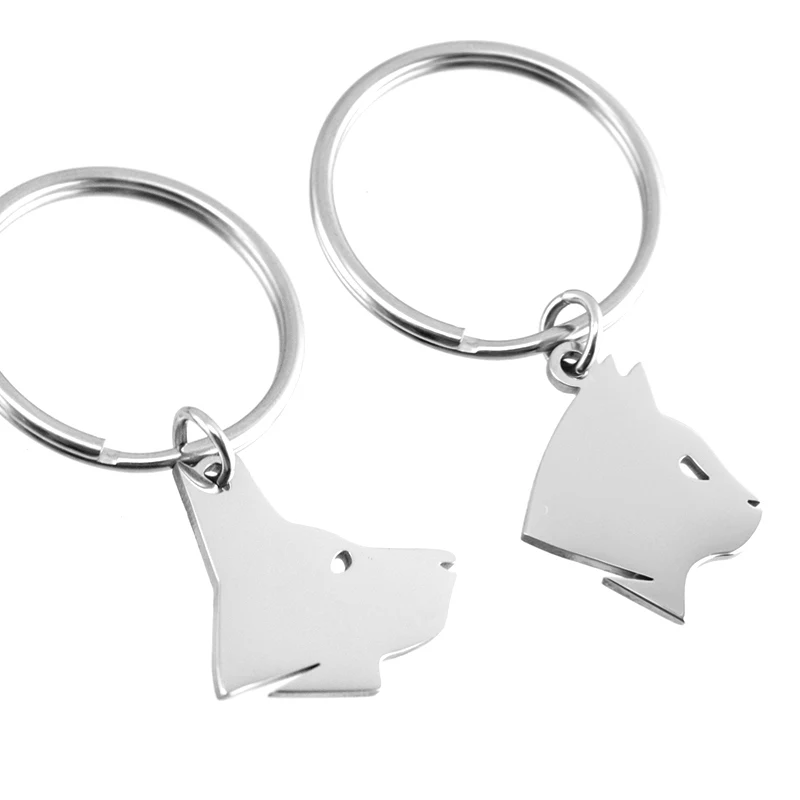 Брелок для ключей подвеска в виде головы собаки кота с именем ярлыки домашних