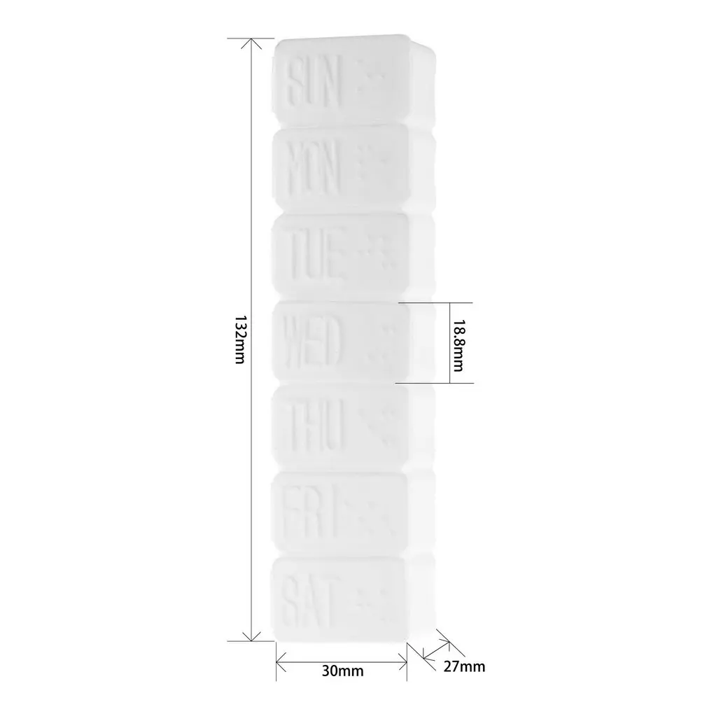 

1Pc Or 2 Pcs One Week 7 Days Small Medicine Pill Drug Box Holder Weekly Tablet Mini Pillbox Container Storage Organizer Case