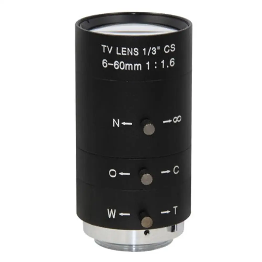 CCTV видео объектив Ручной Ирис Зум 6 60 мм CS крепление объектива для промышленного
