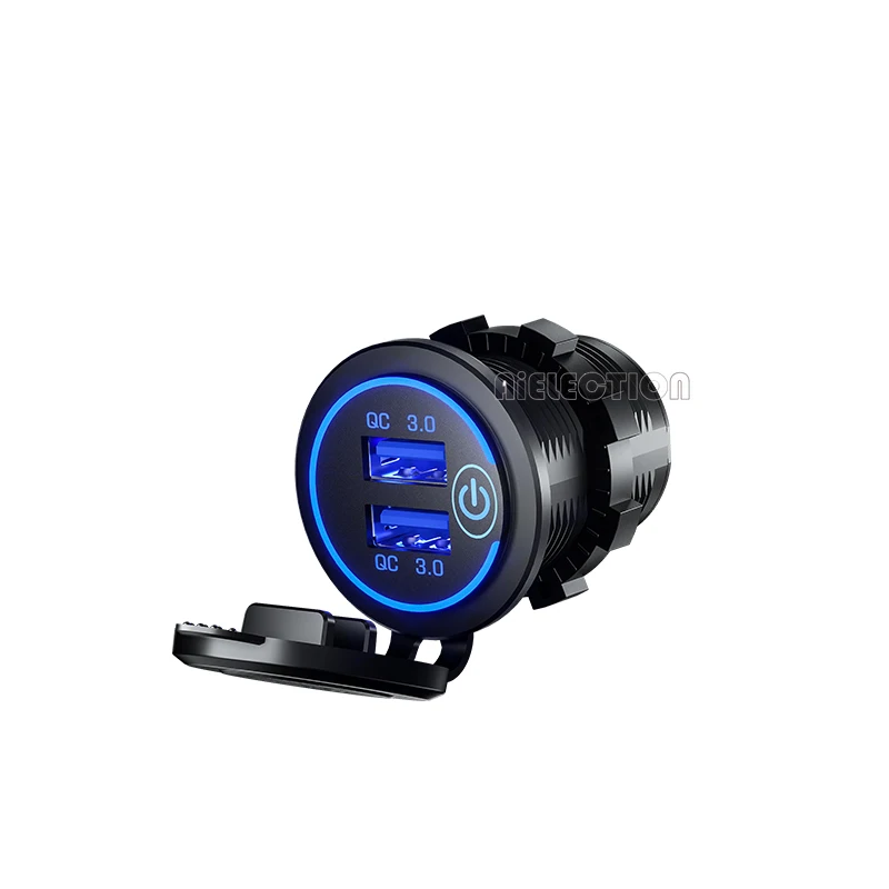 Двойное зарядное устройство QC3.0 USB розетка для автомобильного зарядного
