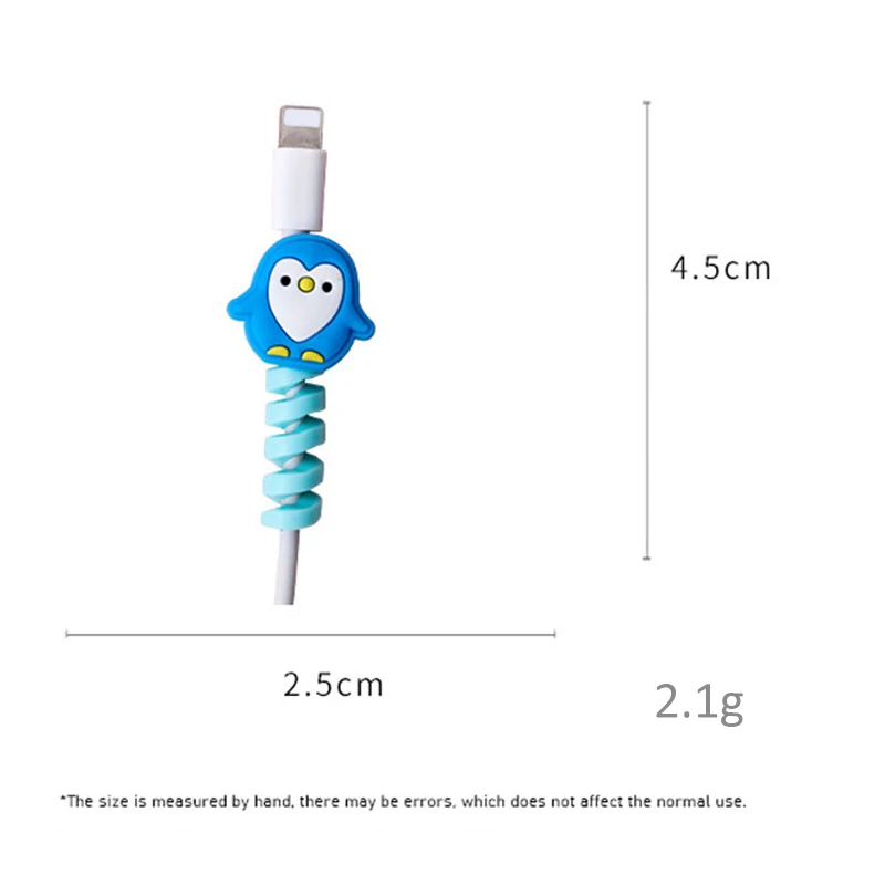 USB Bite Charger Data Cord Protector Cartoon Cable Protector Data Line Cord Protector Cute Animal Cable Saver Cover Cable Winder images - 6