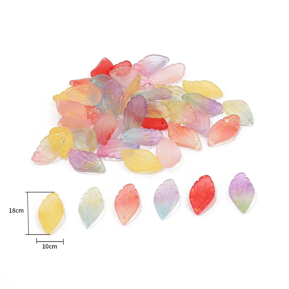 Бусины для изготовления ювелирных изделий стеклянные в форме лепестков ириса 50