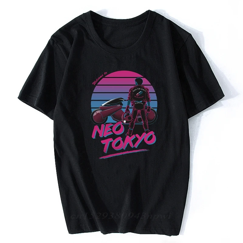 

Akira Welcome To Neo Tokyo Vintage Men T-shirt Harajuku Streetwear Camisetas Hombre Men Vaporwave Japan Anime Shirt