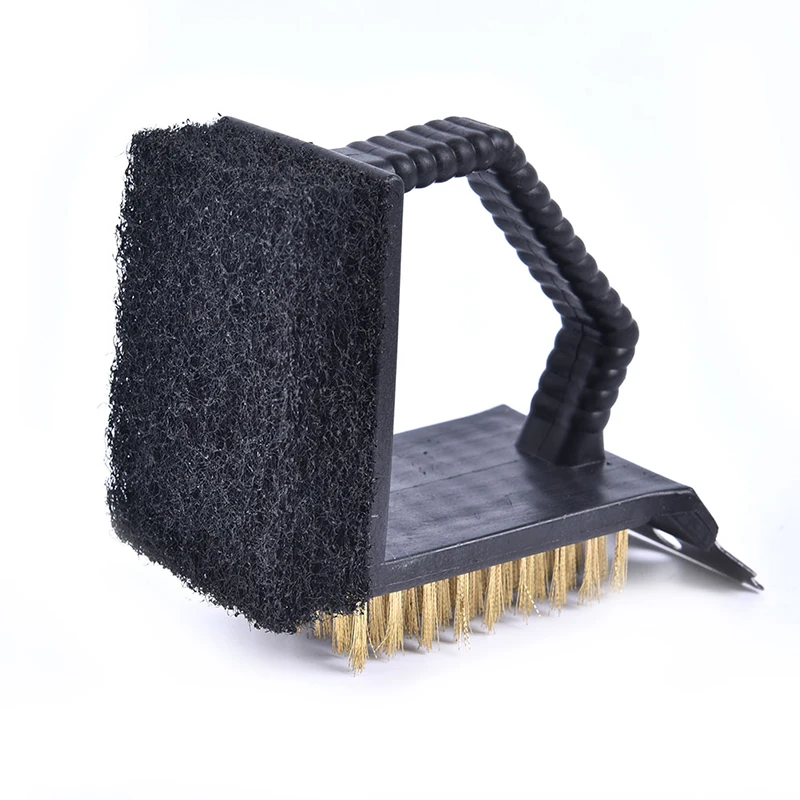 Аксессуары для барбекю тройная щетка из меди и стали гриля 1 шт. | Дом сад