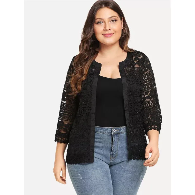 Ажурный вязаный кружевной кардиган блузка пляжные топы шали пальто большого