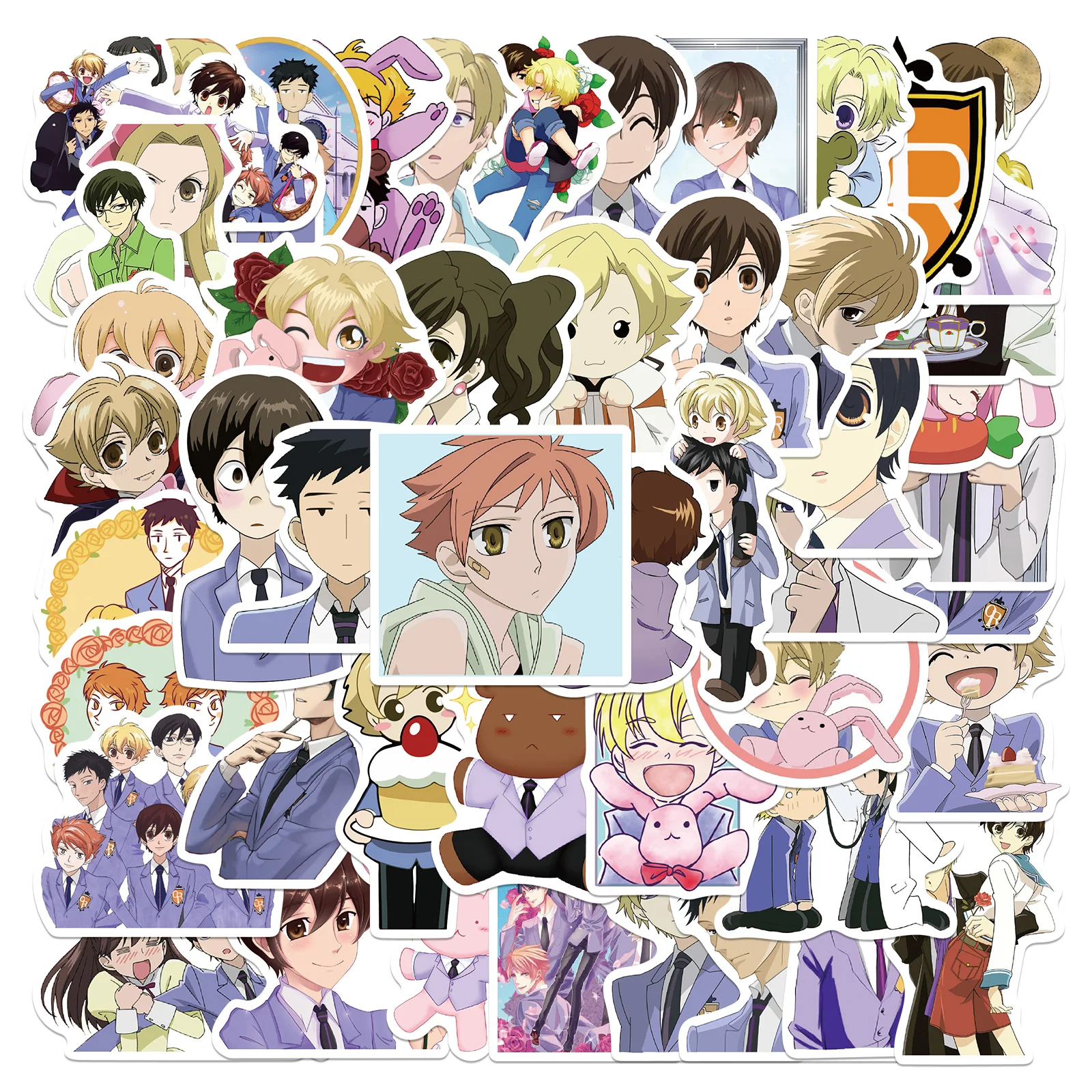 

10/50Pcs Anime Ouran High School Host Club Sticker Japan Classic Anime Waterproof Decals Skateboard Sticker Laptop Suitcase