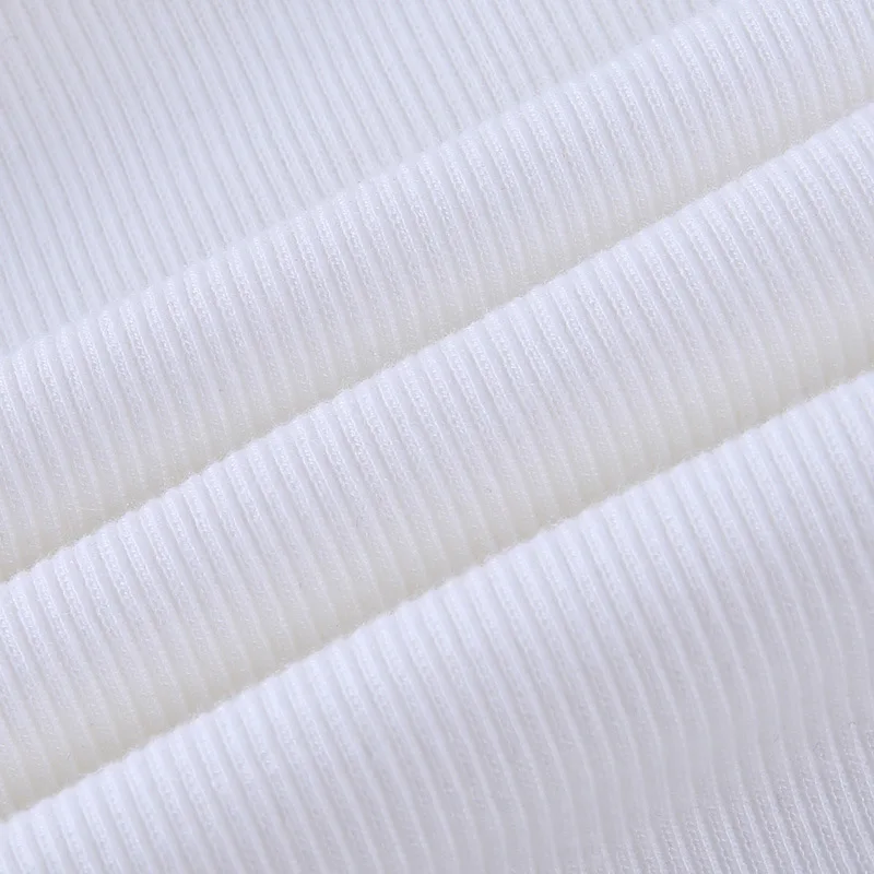 

2021 New Tank Tops Women Sexy Vest with Drawstring Female One Shoulder Knitted Cotton White Summer Ladies Stretch Top