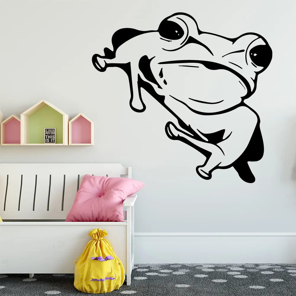 Самоклеящаяся Настенная Наклейка Pretty frog для детской комнаты | Дом и сад