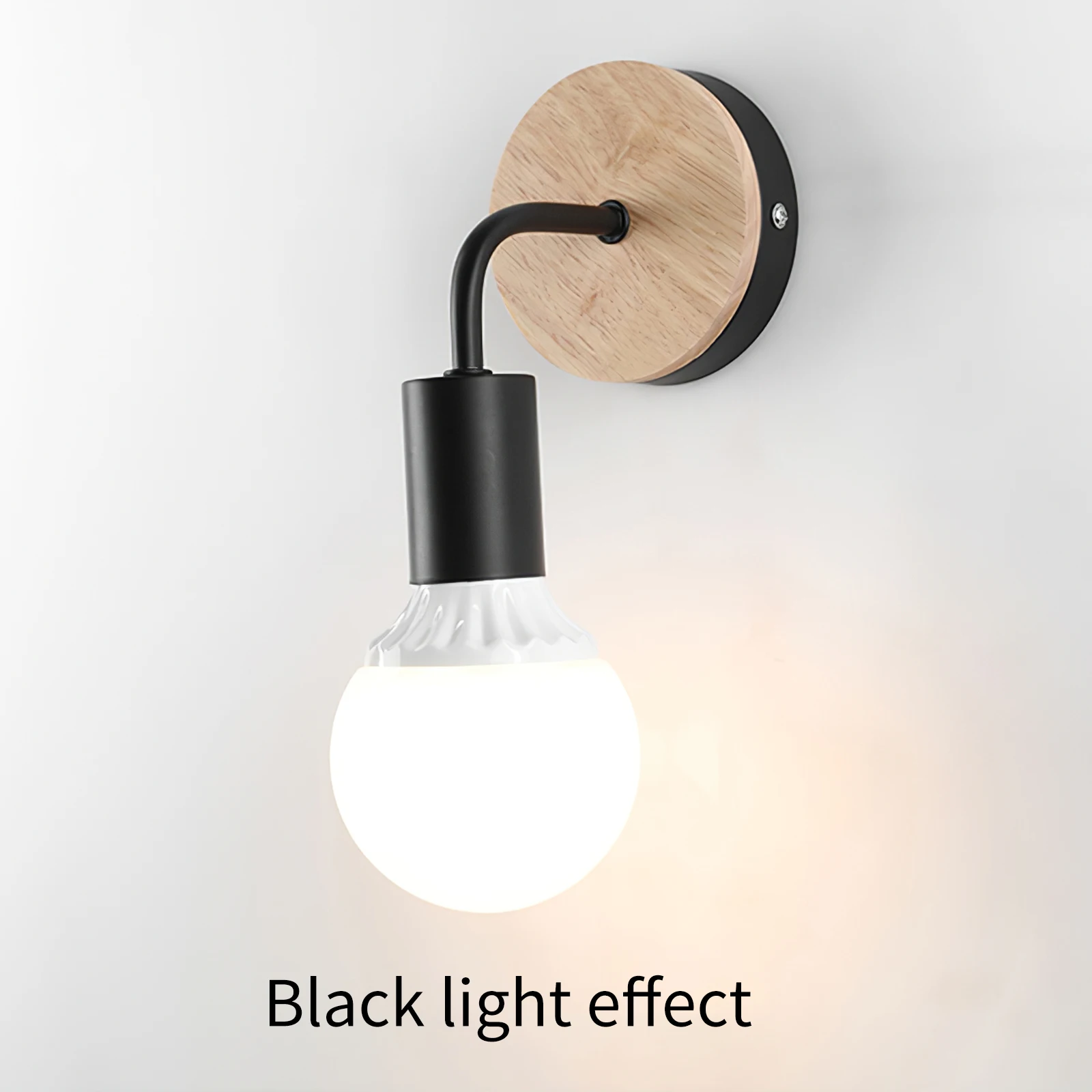 

Wood Wall Lamp Vintage Sconce Wall Lights Fixture E27 Bedside Retro Lamp Industrial Decor Dining Room Bedroom Light