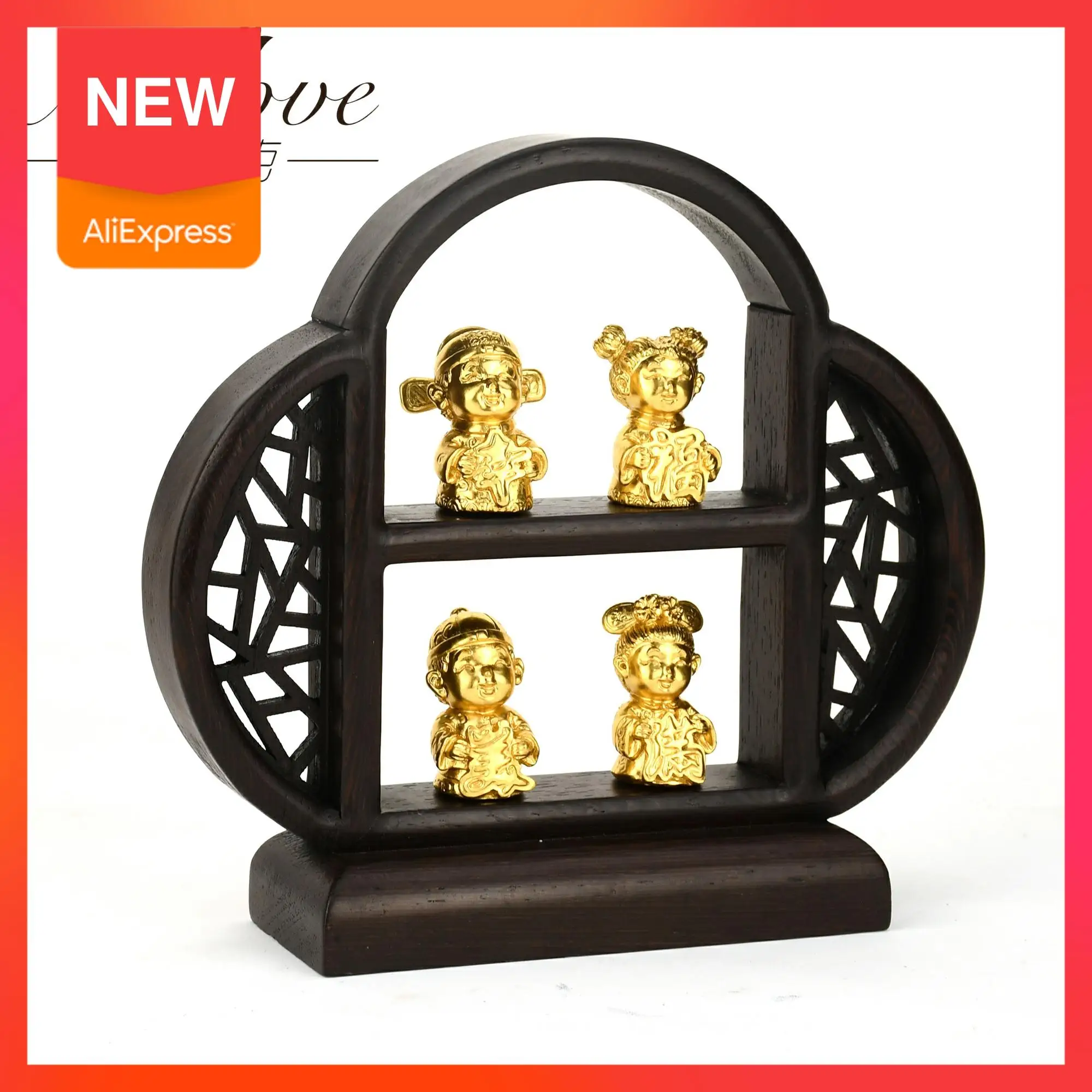 Статуэтка из золотой фольги в форме пар милая декоративная статуэтка модель