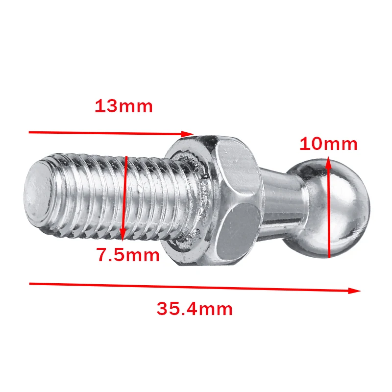

2Pcs Hood Universal Spring Support Ball Brackets Silver Dust Cover Valve Cover Gas Strut 10mm M8 Ball Valve Spring