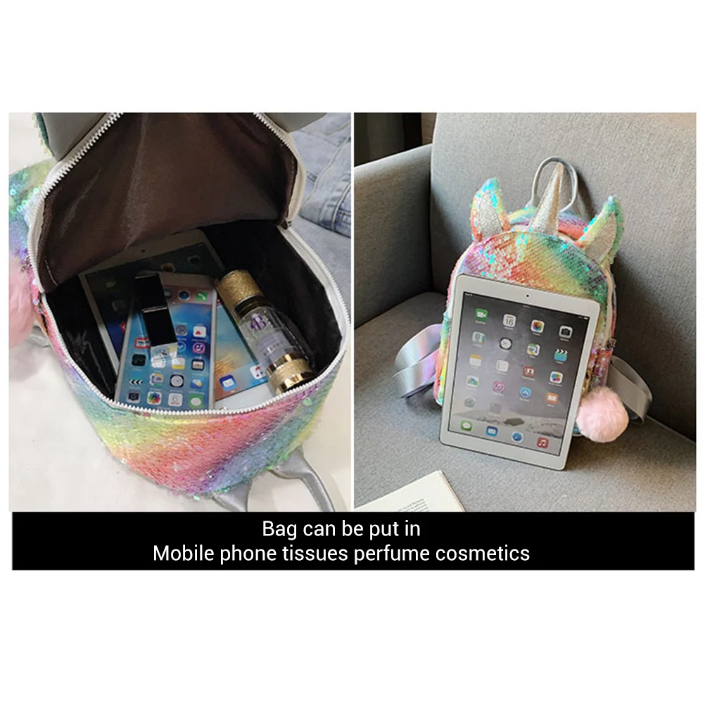 

Unicorn Sequins Children'S Backpack Cartoon Cute Travel Backpacks Kids School Bags For Teenage Girls Backpack