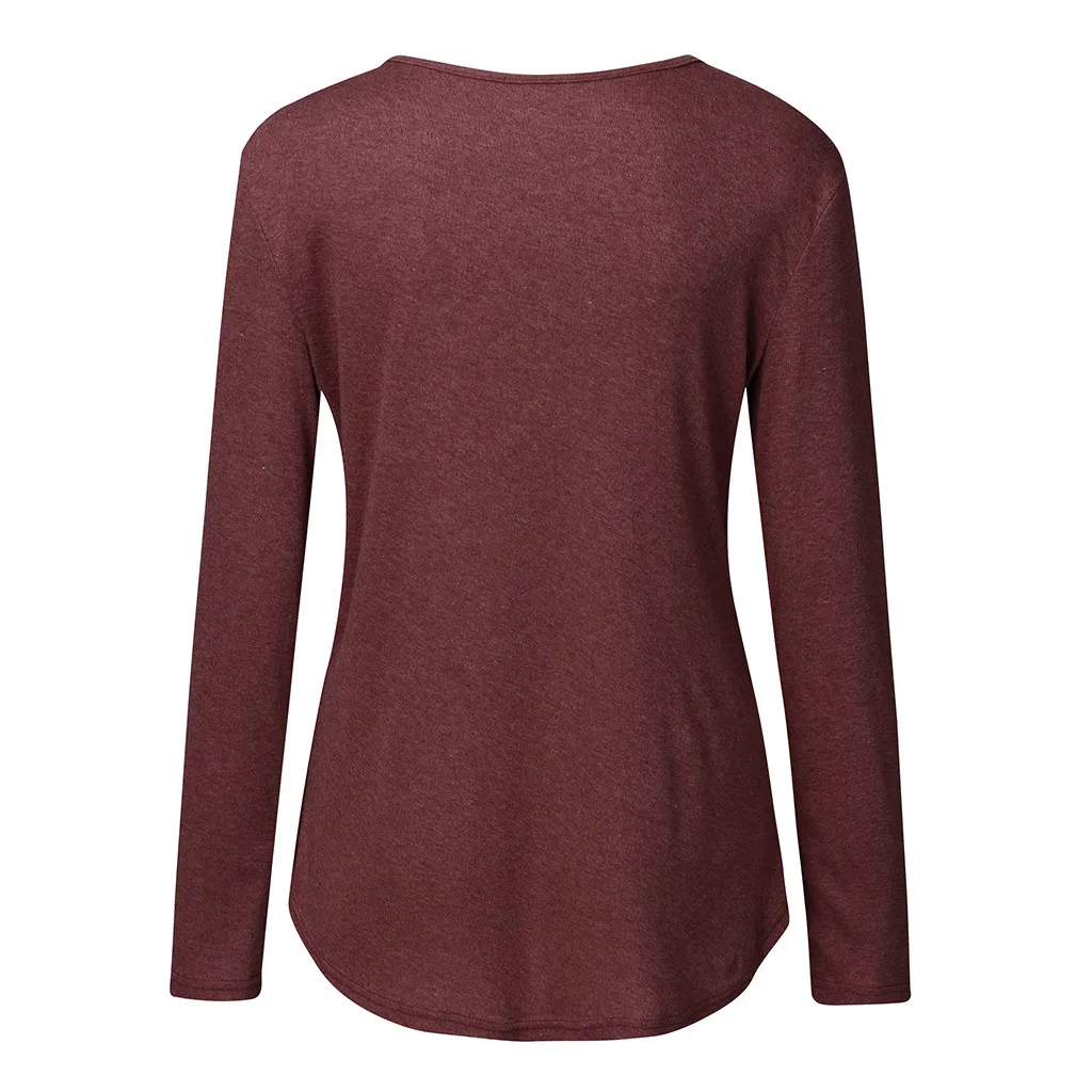 Женская блузка с длинными рукавами для беременных Модный повседневный пуловер