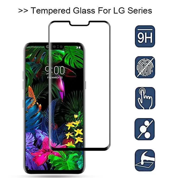 Защитная пленка на весь экран для LG G8X thinQ из закаленного стекла K50S V50 V40 V30 K50 K40S K30 K12