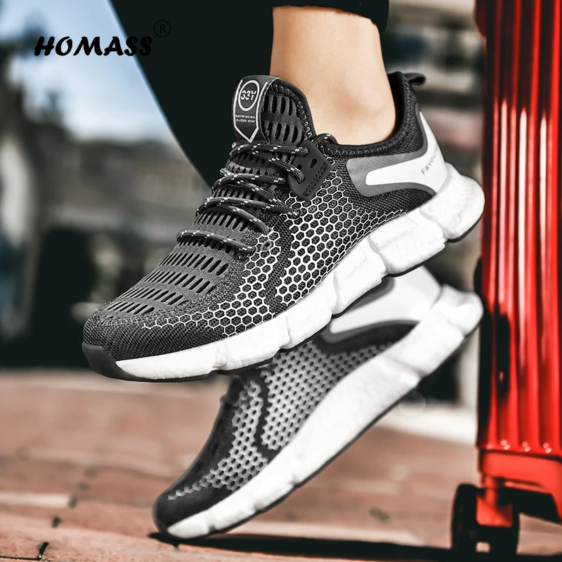 

Men's Shoes Popcorn combination bottom flying woven breathable casual men's large size light sports Running shoes for summer