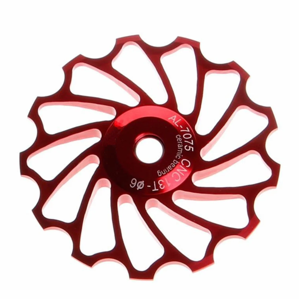 

2PCS 13T Wheel Rear Ceramic Bearing Derailleur MTB Rear Derailleur Pulley Guide Wheel (Black)