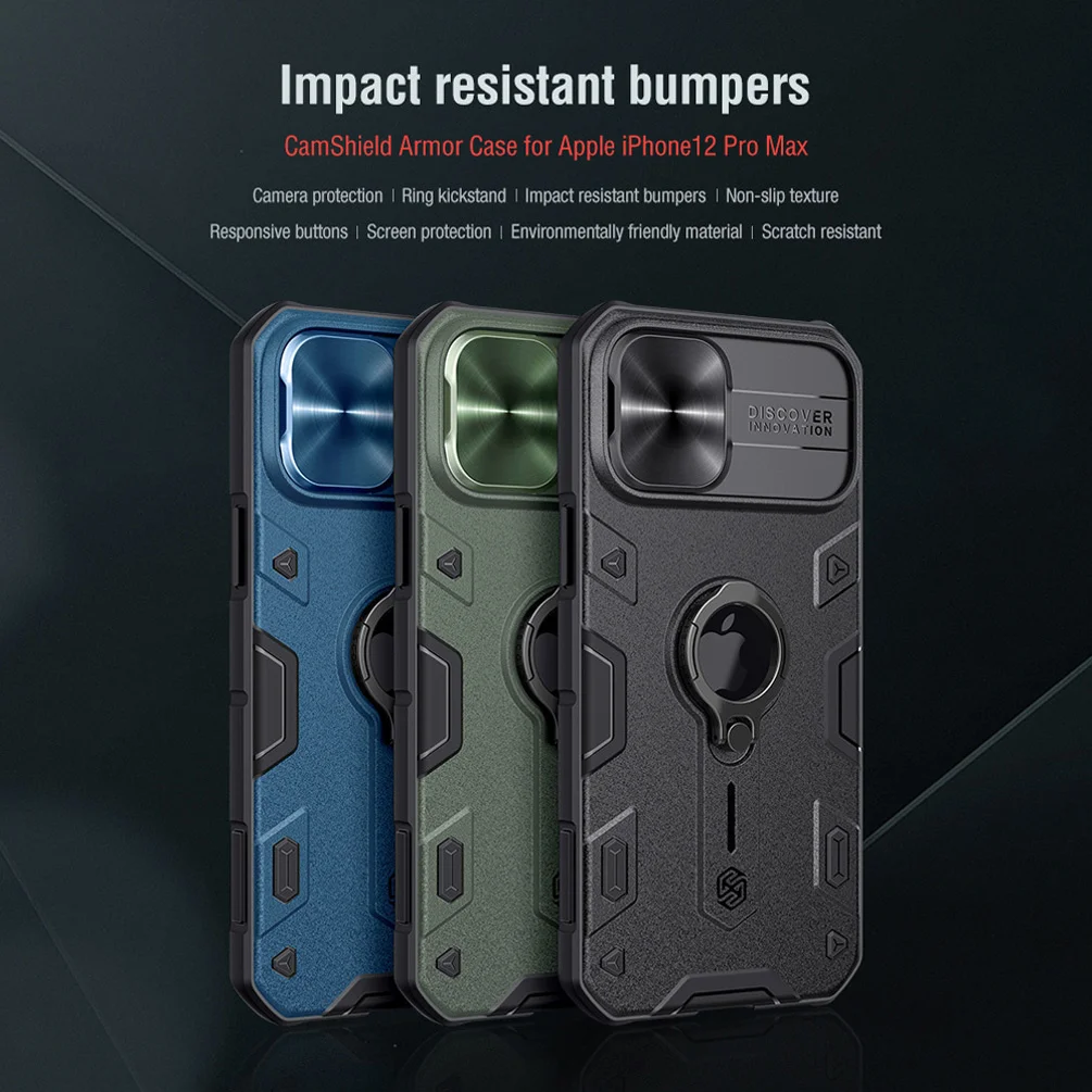 

iPhone 12 / 12 Pro Max case, camouflage armor, camera slide, iPhone 12 Pro