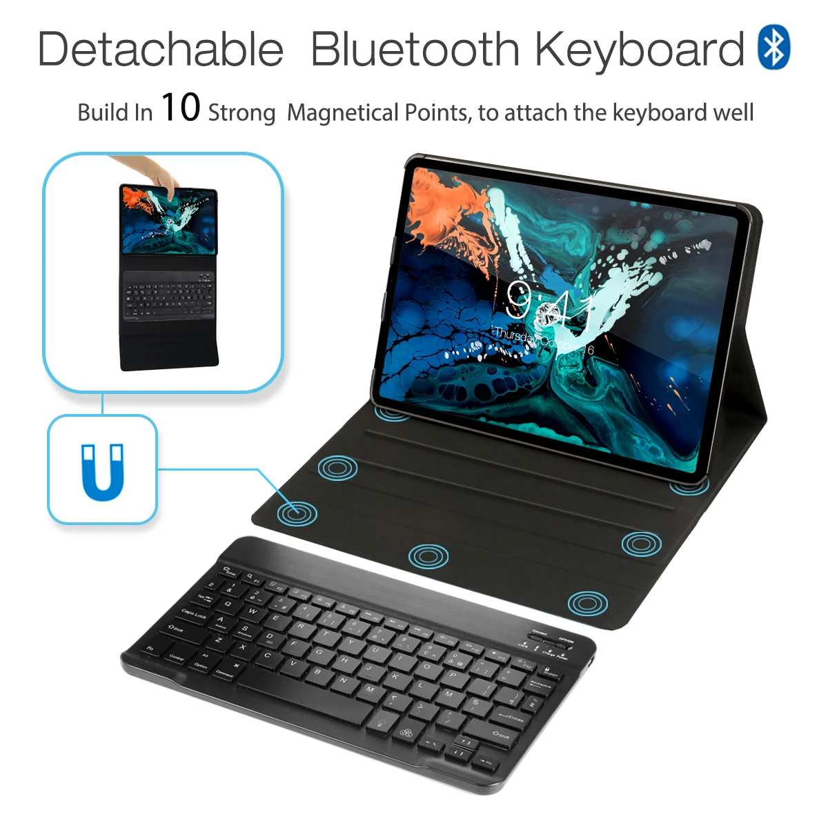 7 цветов чехол с Bluetooth клавиатурой и подсветкой для iPad Pro 12 9 2018 карандашом Apple A1876