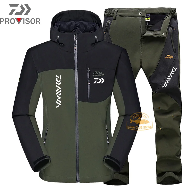 

Одежда для рыбалки DAIWA, для осени и зимы, для активного отдыха, для рыбалки, водонепроницаемый, теплый костюм, морозостойкие штаны для альпин...