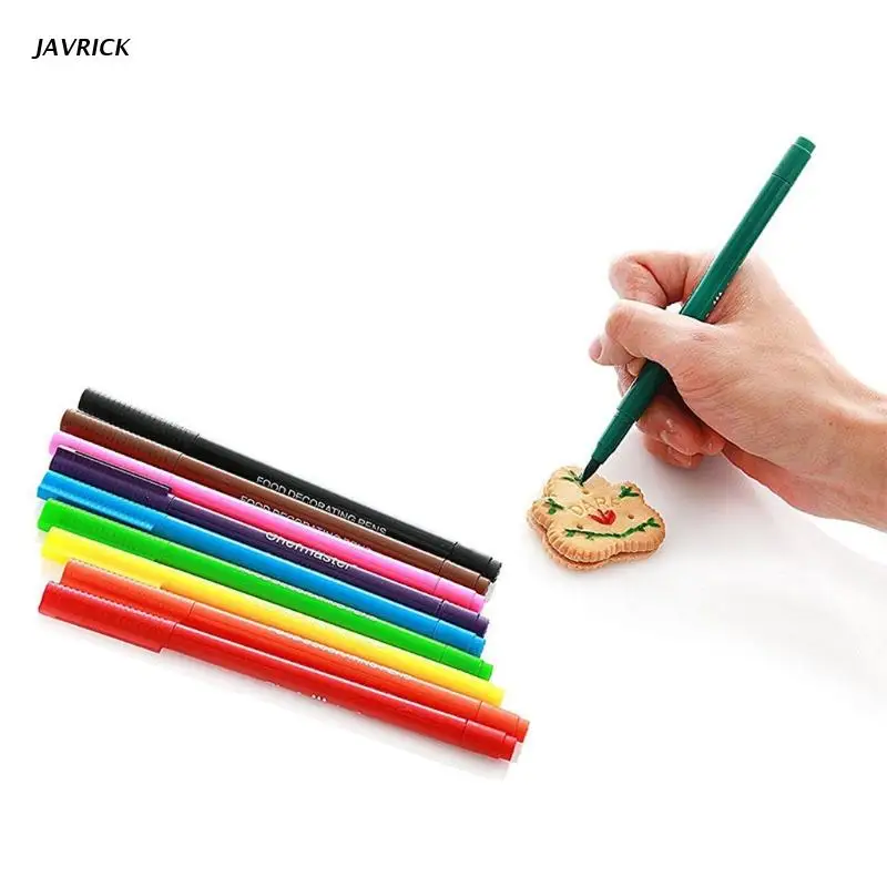 

10 Colors Edible Ink Markers for Cookies Epoxy Resin Design Food Coloring Markers Resin Fine Tip Drawing Pens Craft Tool