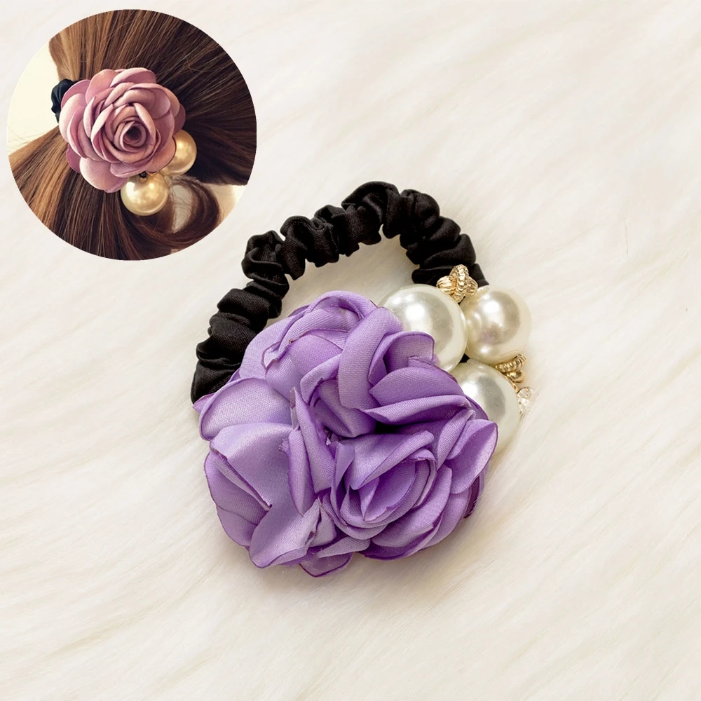 1 шт. резинка для волос с искусственным жемчугом и стразами| |