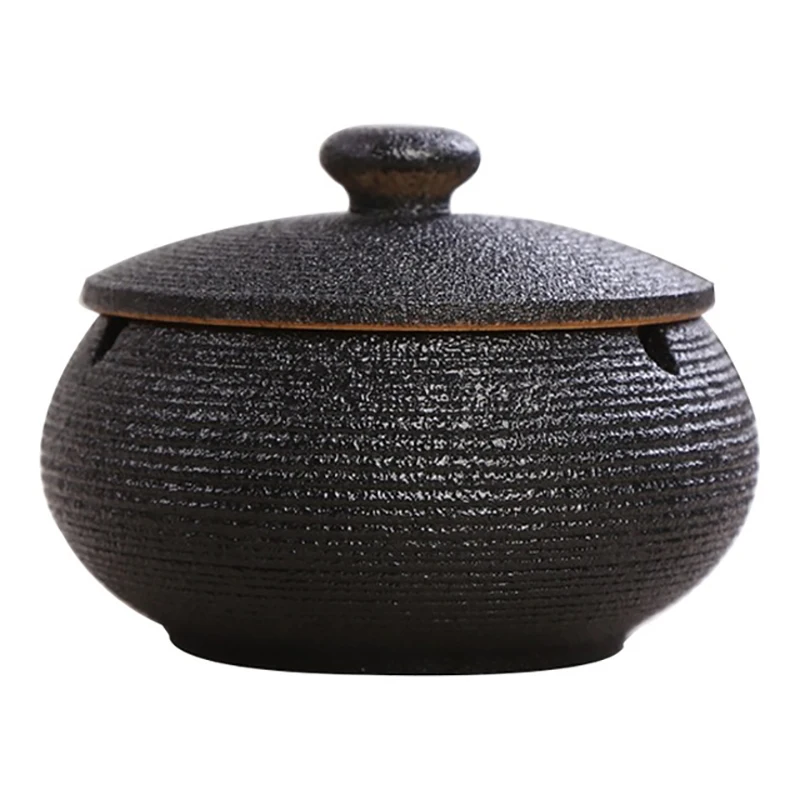 

AA99 -Ceramic Ashtray with Windproof Lid for Indoor Outdoor Use