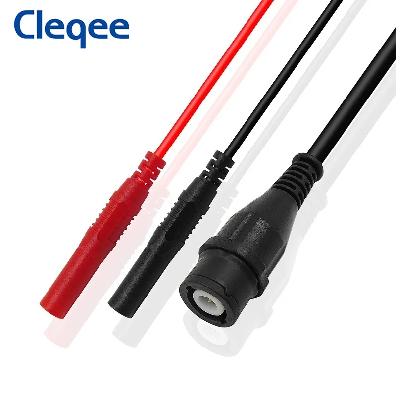 Cleqee P1206 изолированный с BNC на двойной 4 мм безопасный провод для проверки