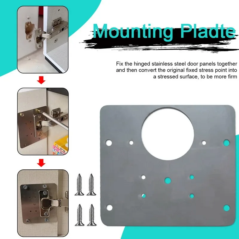 

Hinge Repair Plate Scharnier-Reparaturplatte Stainless Steel Foldable Table Cabinet Door Hinge Furniture Hardware Accessories