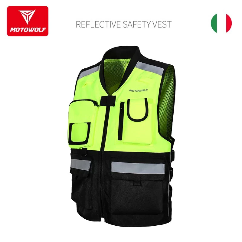 Мотоциклетный светоотражающий жилет MOTOMOLF защитная одежда для езды на мотоцикле