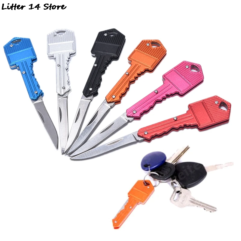 Mini Keyring Key Knife Multi Fruit Blade Keychain Fold Pocket Box Package Camp Peeler Outdoor Letter Open Peeling Survive | Инструменты