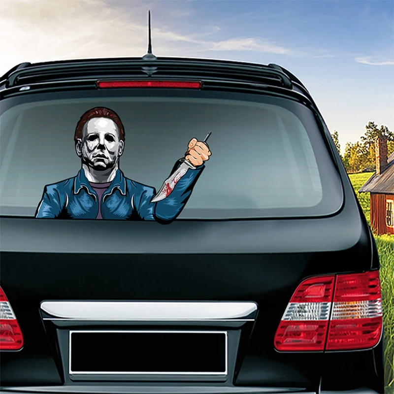 

Halloween Horror Car Stickers Rear Windshield Decals Auto Waving Sticker Car Styling Rear Window Wiper Sticker