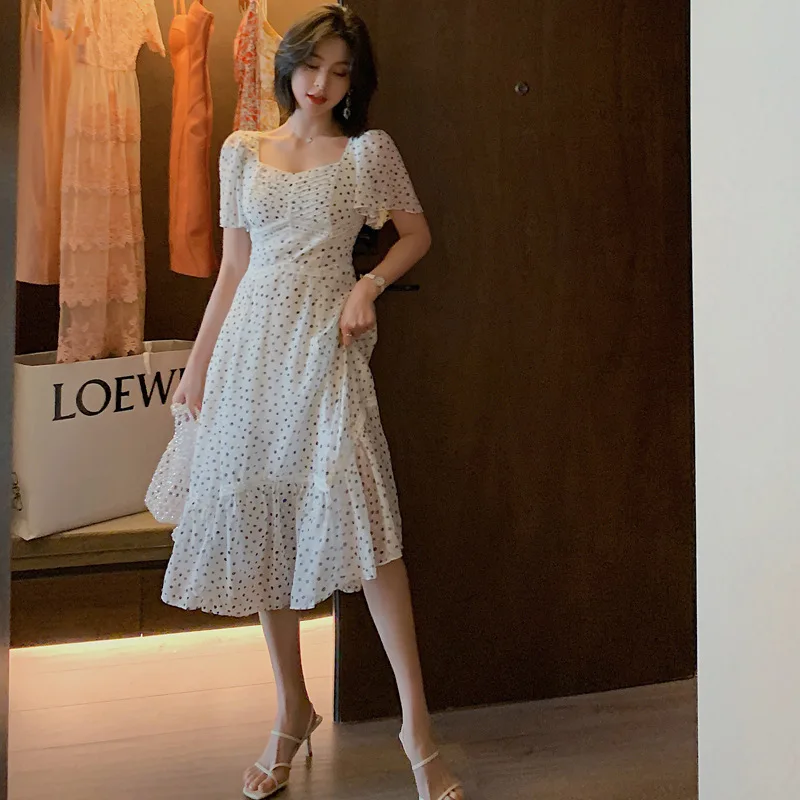 Вечерние платья со светодиодной волной лето 2020 новинка французский платикодон