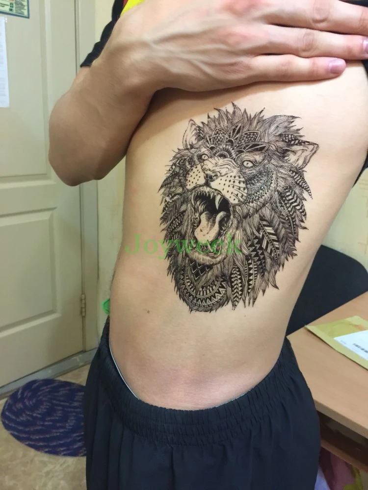 

Waterproof Temporary Tattoo Sticker large size lion tatto stickers flash tatoo fake tattoos for men women girl