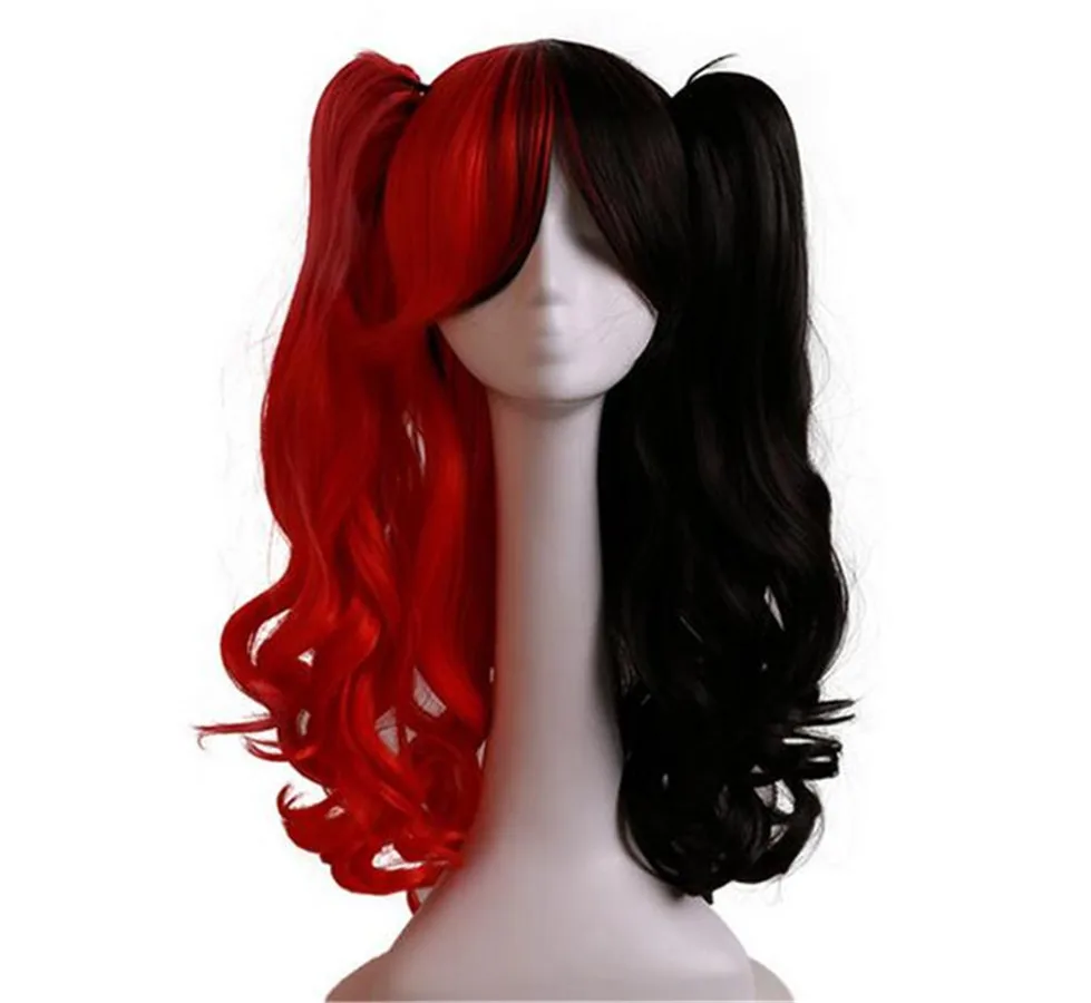 Joy&ampluck Long Wavy Synthetic Wigs Cosplay Wig for Women Ombre Blonde Color Two Ponytail Party Costume Hair Style |