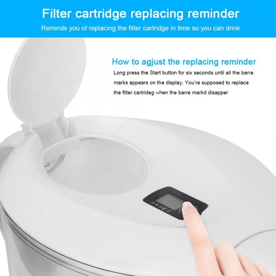 Очиститель воды 3.5L фильтр для питьевой очиститель фильтрации кувшин чайник