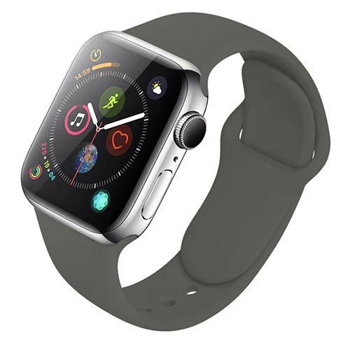 Силиконовый ремешок для часов Apple Watch 5 4 44 мм 40 мм ремешок для iwatch Apple Watch Series 3 2 1 38 мм 42 мм полосы - Band Color: color 17