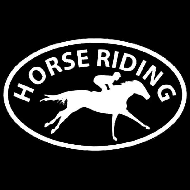 

15.5CM*9.5CM Horse Riding Sport Oval Car Window Sticker Decal Car Styling Car Stickers