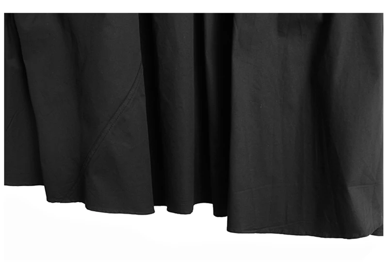 

Elastic Waist High Drawstring Spliced Polka Dot Asymmetrical Half-body Skirt Women Fashion New Spring Autumn 2021 1DD2126