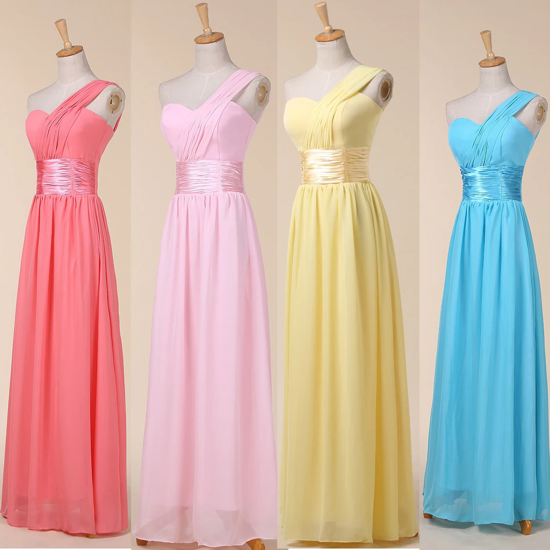 

Шифоновое платье подружки невесты женское платье на одно плечо с поясом и лифом платья пригласительные perfecta