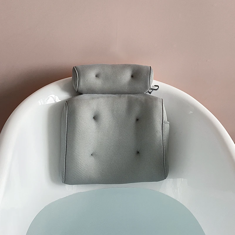 

Bath Pillow Spa Bathtub Pillow with 4D Air Mesh Luxury Bath Pillow with 7 Powerful Suction Cups Head, Back, Shoulder and Neck