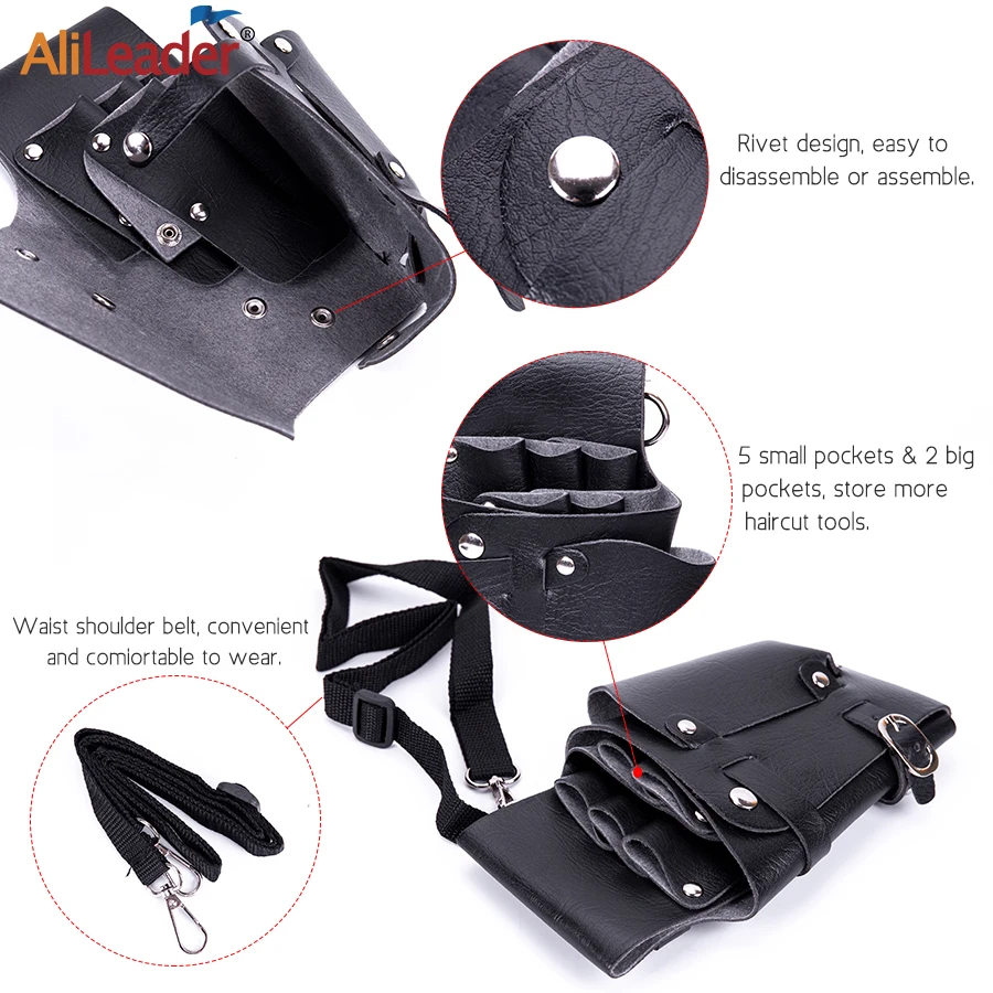 Ремень Alileader для парикмахерской женский ремень из искусственной кожи черного