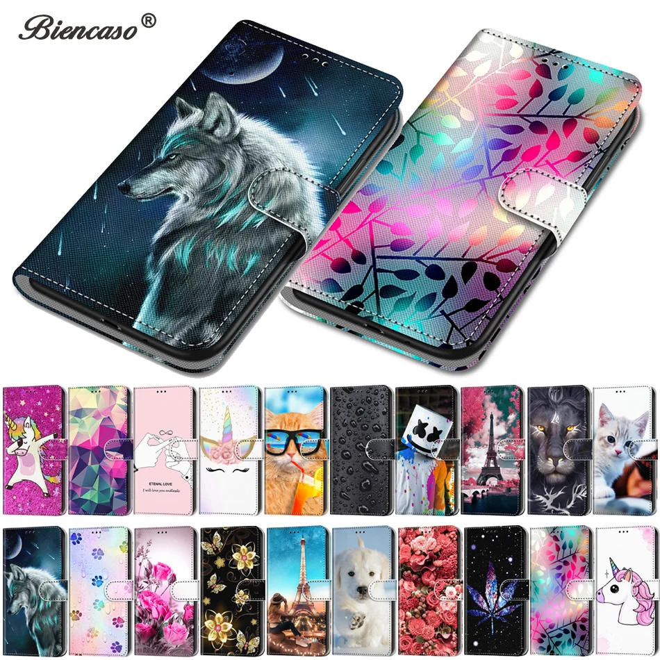 В виде симпатичных животных для карт чехол портмоне с держателем Чехлы флип кейс