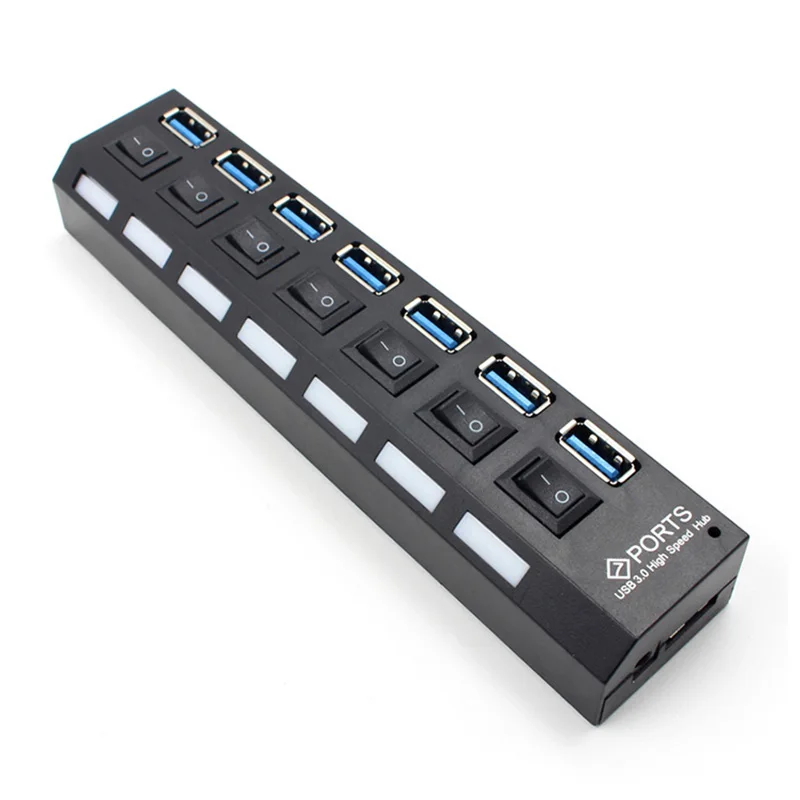 Usb-хаб 3 0 7 Порты Разветвитель USB концентратор с независимым Мощность
