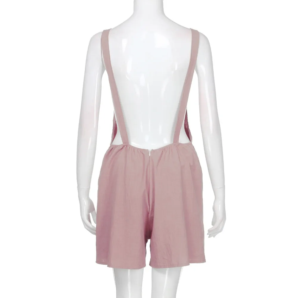 

Women Zipper Solid Rompers High Waist Pocket Jumpsuit Playsuit Shorts Pants rompers womens jumpsuit shorts macacao feminino A4